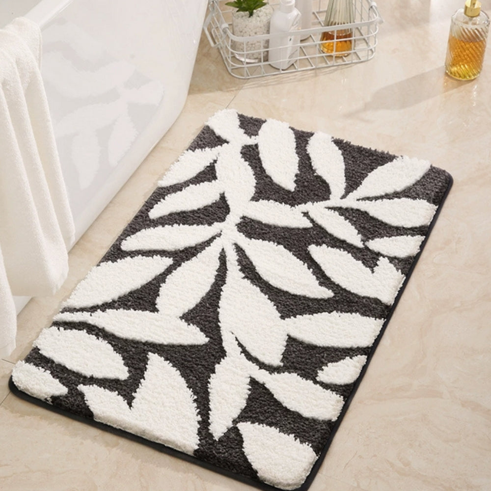 Lisslune | Zyphire Leaf Pattern Bath Mat