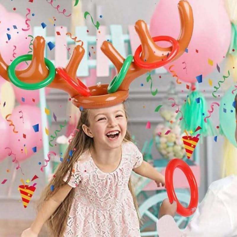Lisslune | Inflatable Reindeer Antler Ring Toss Game Set