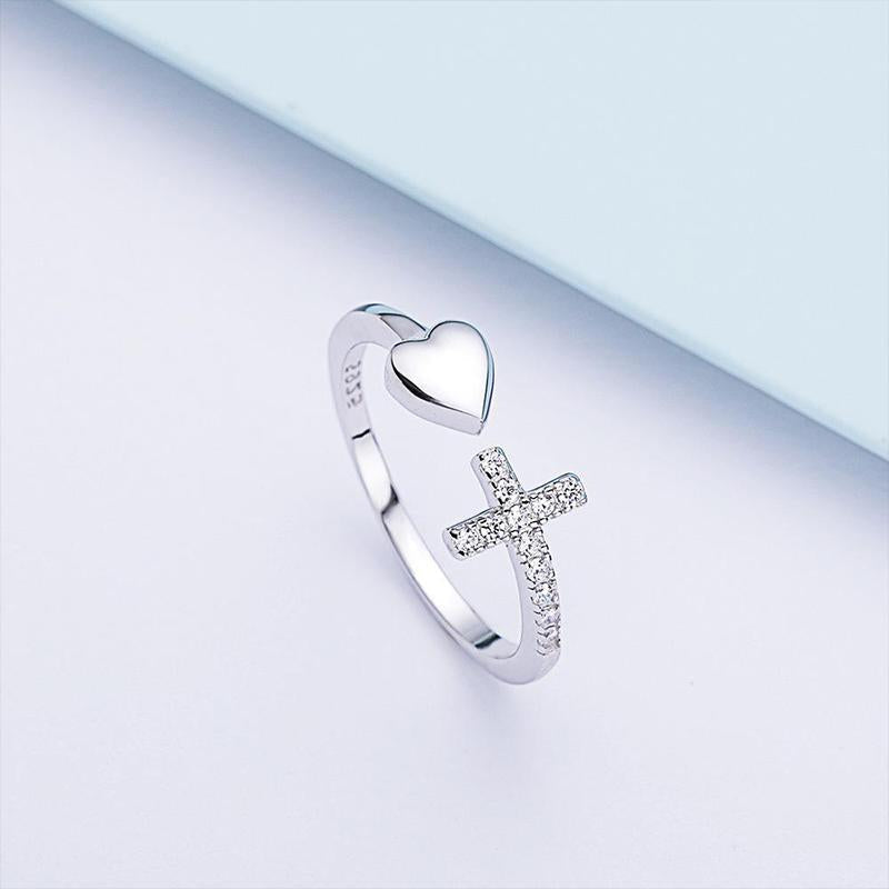 Lisslune | Love S925 Sterling Silver Cross Ring