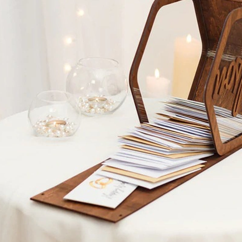 Lisslune | Personalized Wedding Card Hexagon Box