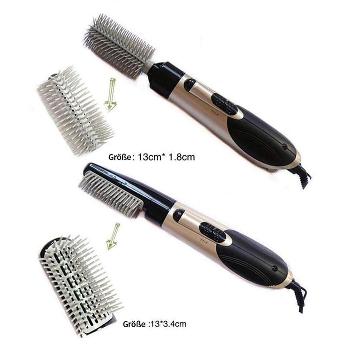 Lisslune | 7in1 Professional multifunctional styling tools wide brush hair dryer straightener comb clip pipe roller brush