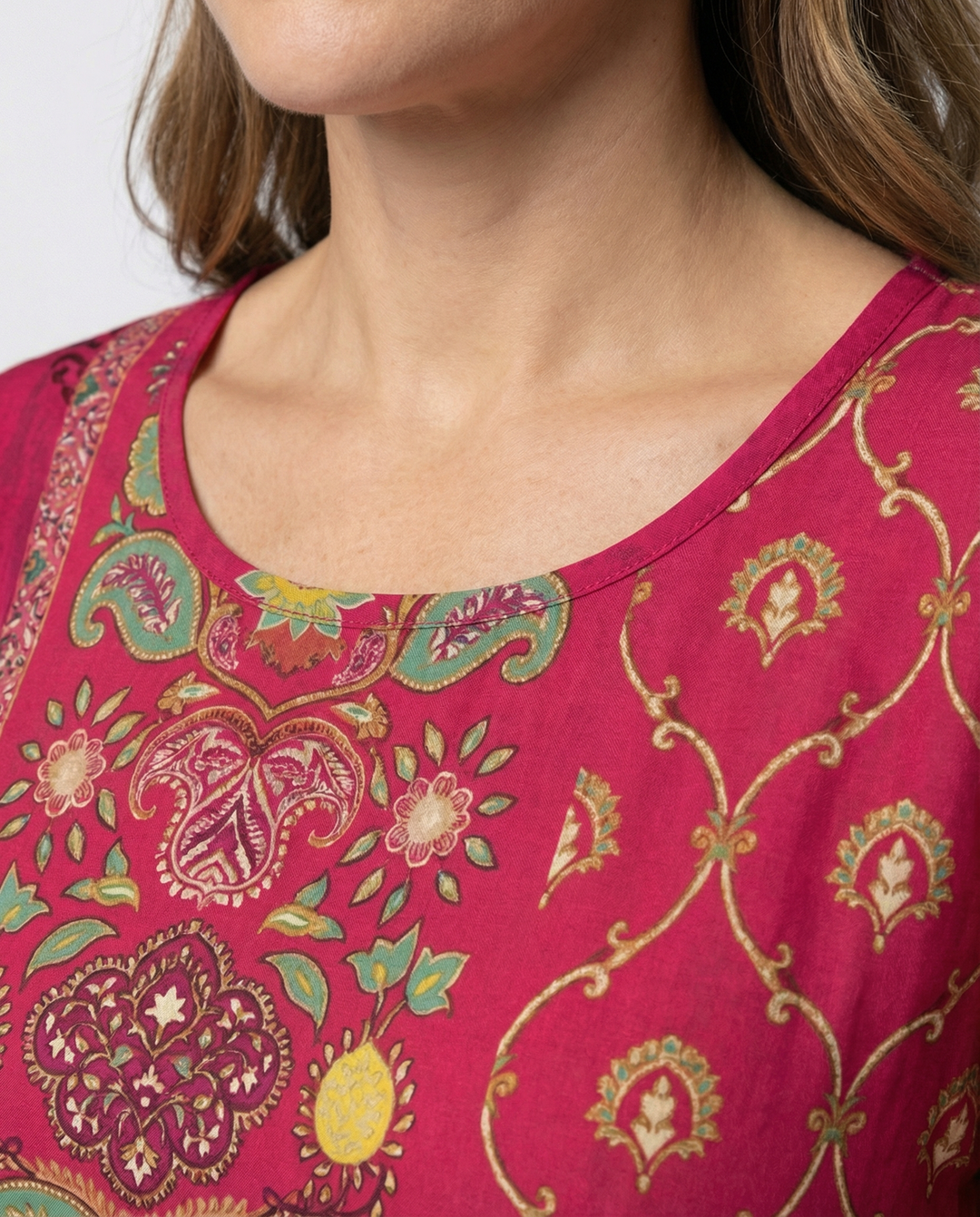 Women's Boho Kaftan Dress with Flowing Fabric & Side Slit Lisslune