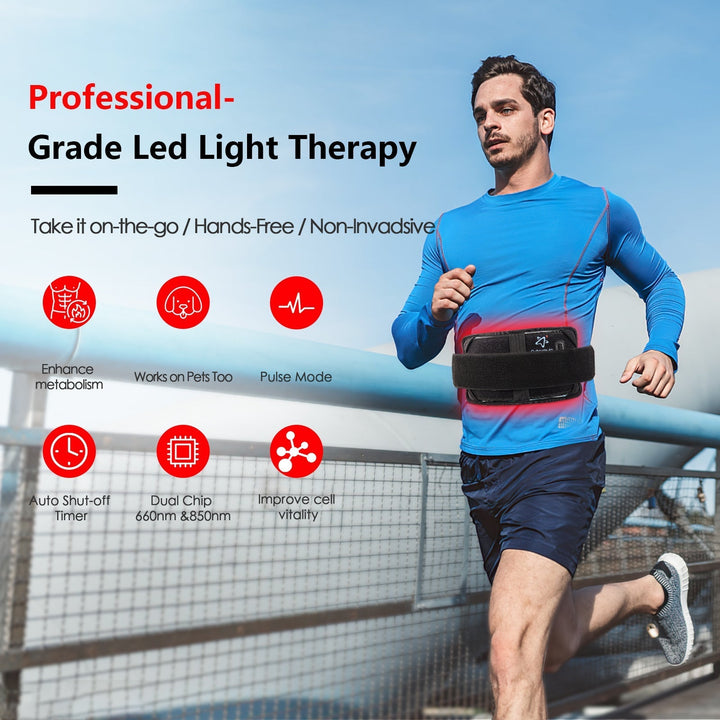 Lisslune | At Home Infrared Red Light Therapy Belt Pad for Pain Relief with 60 LED