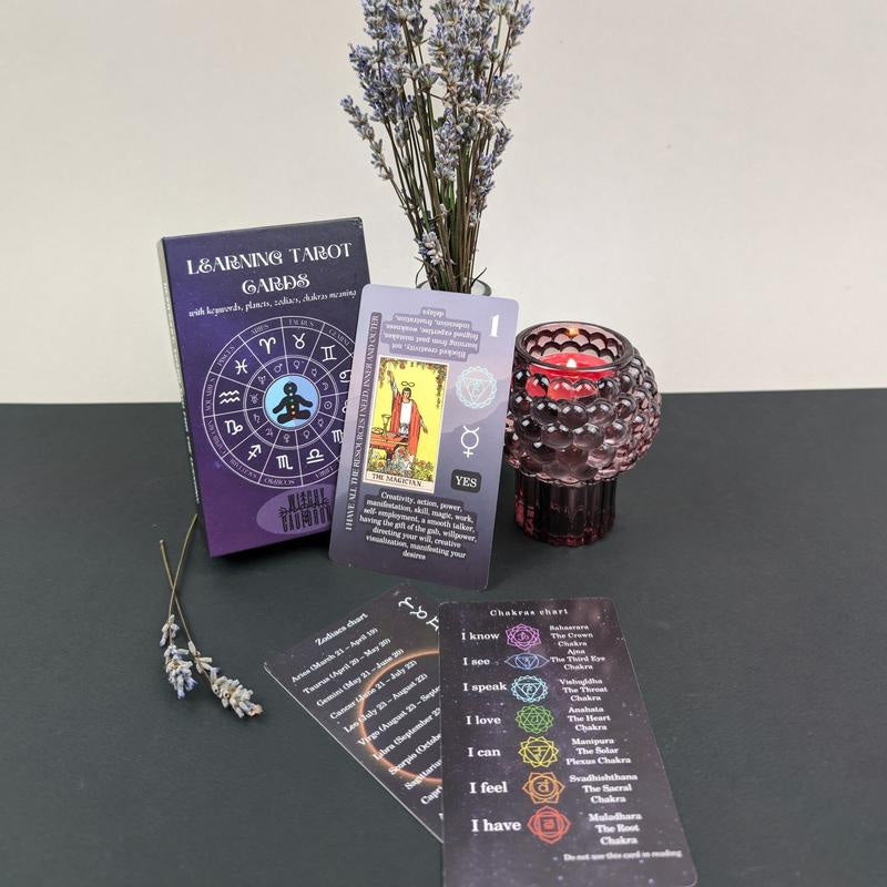 Lisslune | Learning cards Tarot deck with meanings on it