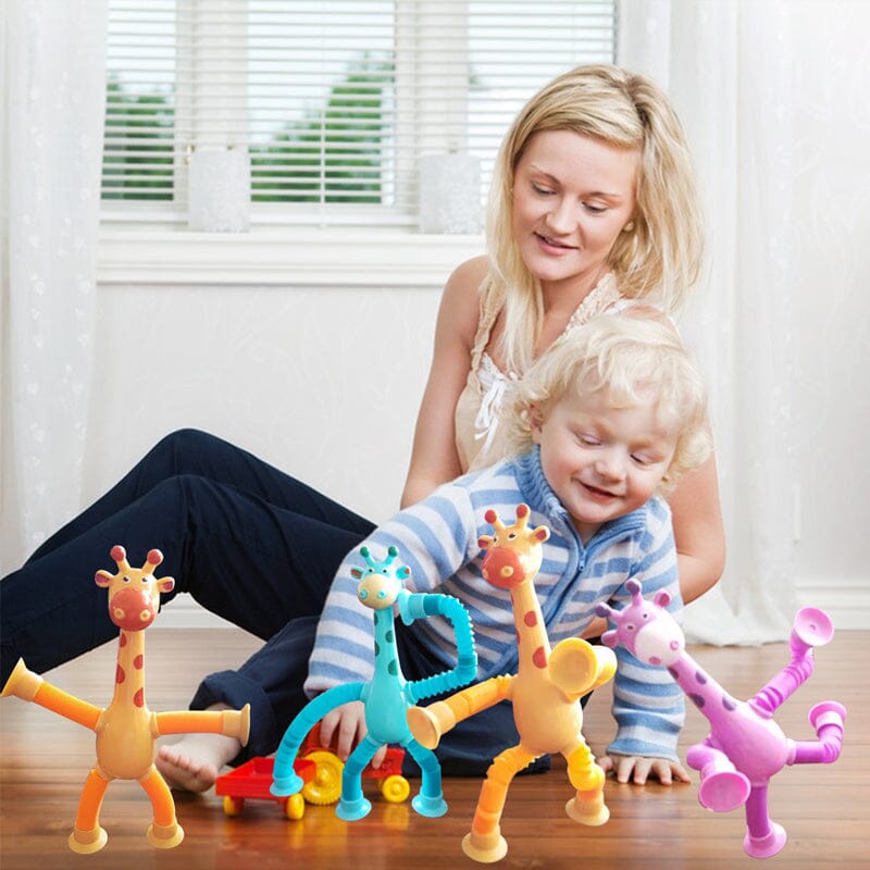 Lisslune | Telescopic Suction Cup Giraffe Toy
