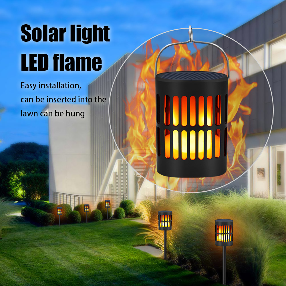 Lisslune | Solar LED Flame Lantern – Decorative Outdoor Lighting for Garden and Terrace with Hanging Possibility