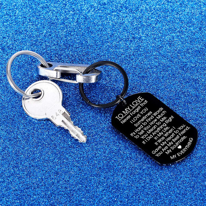 Lisslune | TO MY LOVE - Motivational keychain made of stainless steel