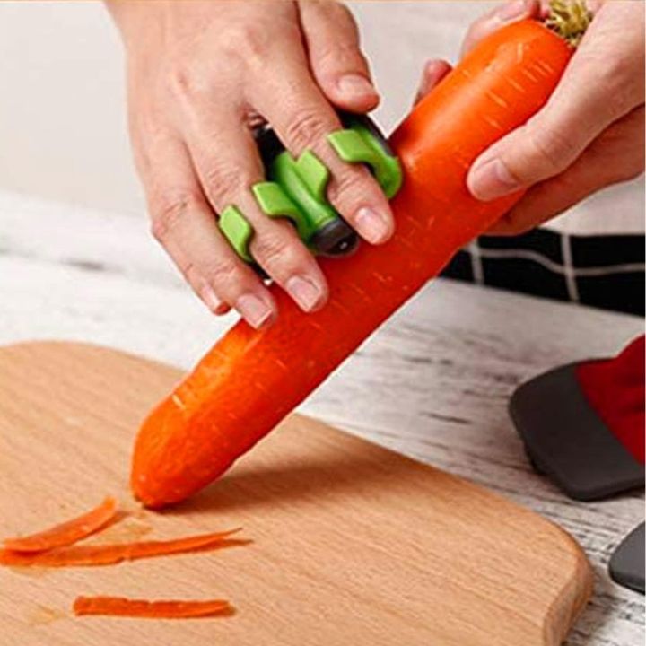 Lisslune | Safe peeling with finger grip for fruit and vegetable peeler