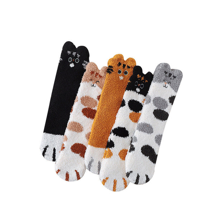 Lisslune | Fuzzy Socks with Cat Paws