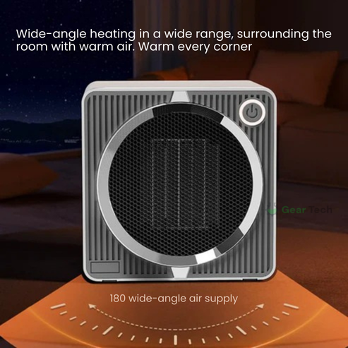 Lisslune | 500W Electric PTC Ceramic Heater | Rapid Heating, Energy Efficient & Safe for Indoor Use in Winter
