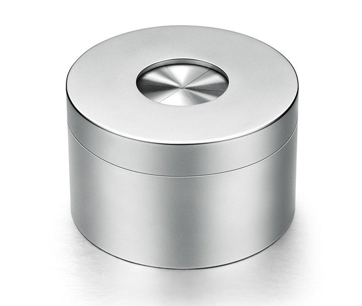 Lisslune | Portable Desktop Stainless Steel Windproof Ashtray with Rotating Lid, Fully Enclosed and Anti-odor Design, for Home Use & Decoration