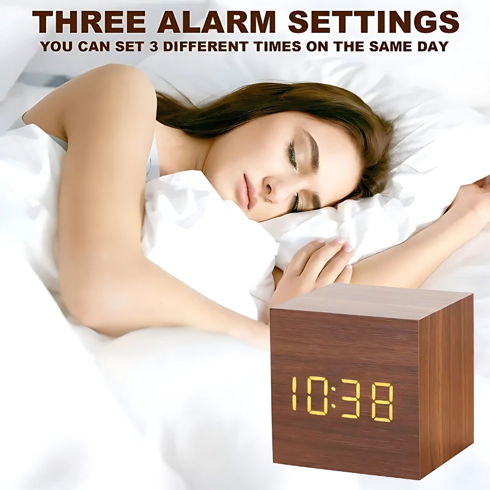 Lisslune | Modern Cube LED Alarm Clock