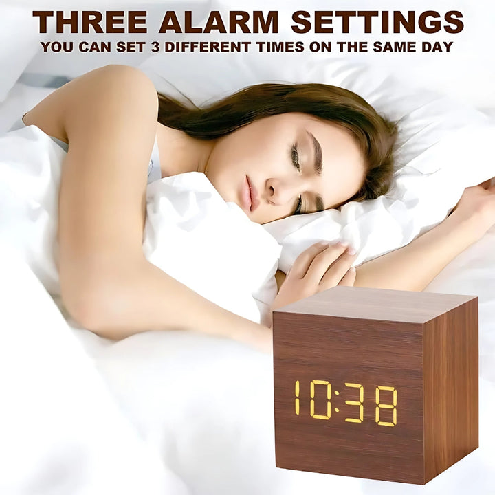 Lisslune | Modern Cube LED Alarm Clock