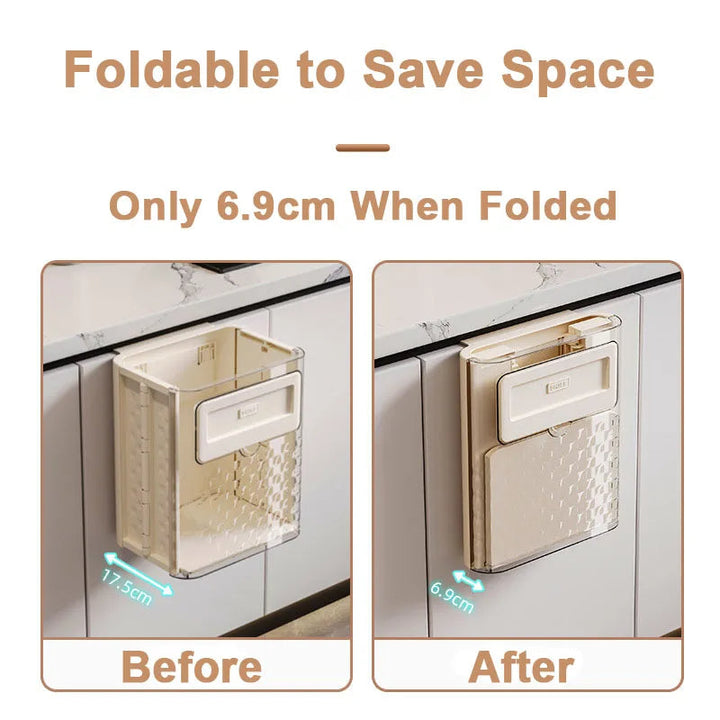 Lisslune | Space Saver Door Hanging Foldable Garbage Can