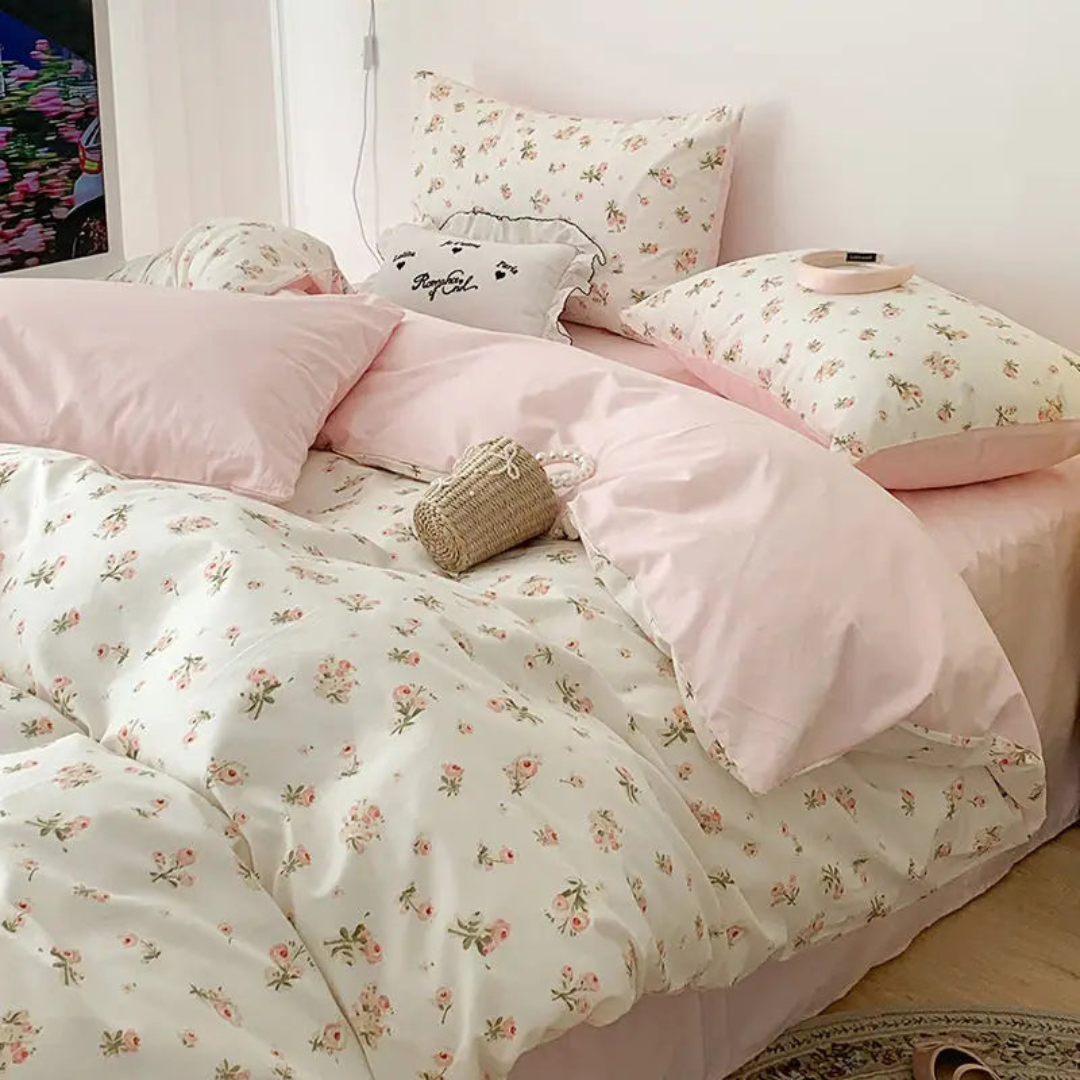 Lisslune | Soft Floral Comforter Cover for Elegant Bedroom Decor