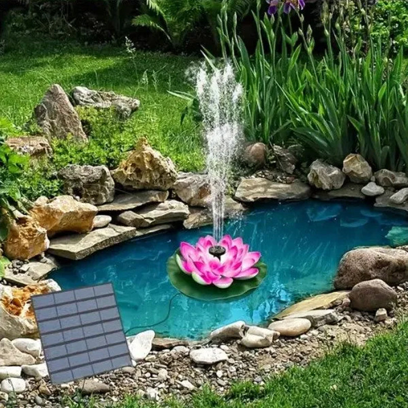 Lisslune | Lotus-shaped solar fountain pond decoration