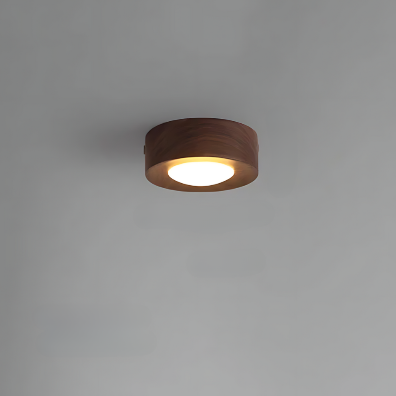 Lisslune | Walnut ceiling lamp with LED spotlight