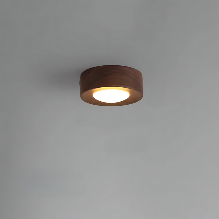 Lisslune | Walnut ceiling lamp with LED spotlight