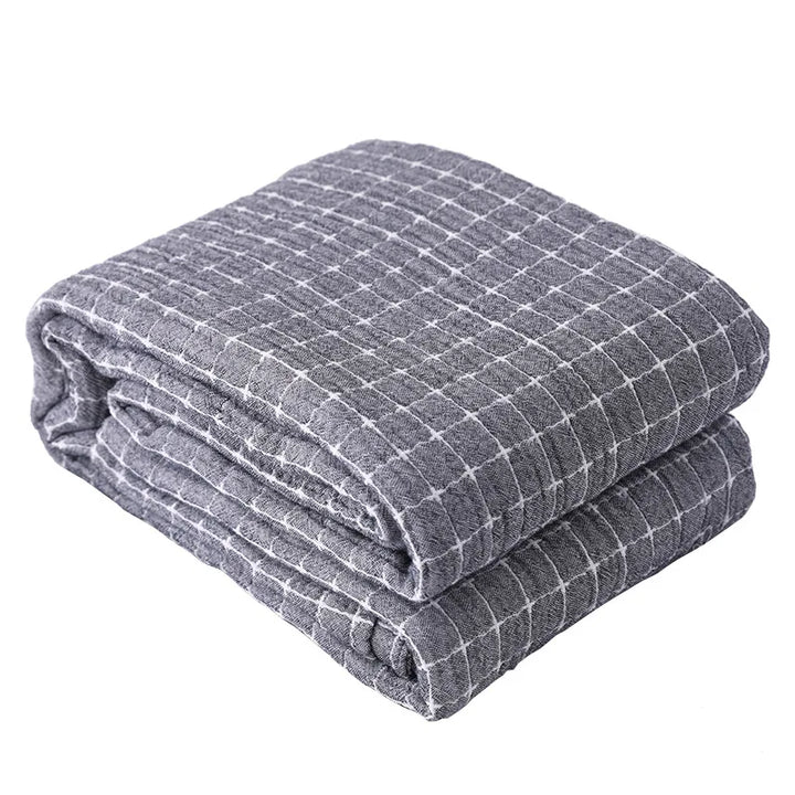 Lisslune | Simple Casual Cotton Blanket in Checkered Design – Soft and Comfortable for Your Home