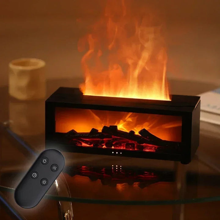 Lisslune | Remote Control Colorful Flame Fireplace Aroma Diffuser