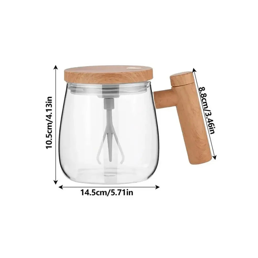 Lisslune | Intelligent Mug – Self-Stirring Cup with Wood Design