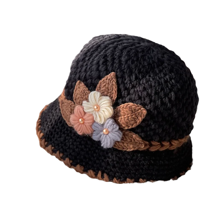 Lisslune | French Thick Women's Flower Knit Wool Hat