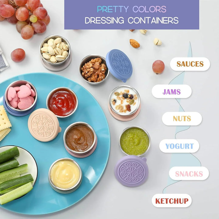 Lisslune | Airtight Stainless Steel Sauce Containers (Set of 6)