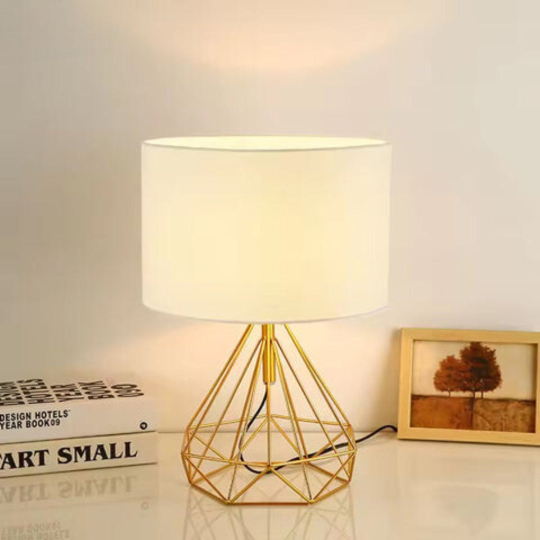 Lisslune | Modern geometric wire table lamp