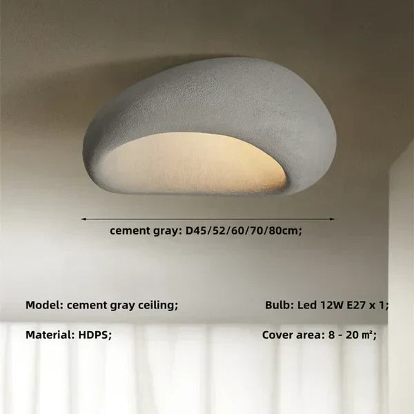 Skorter | Natural Wabi Sabi Ceiling Lamp - SereneAura