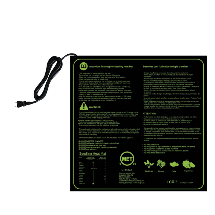 Lisslune | Heating mat for seedlings – Temperature control for faster germination and growth