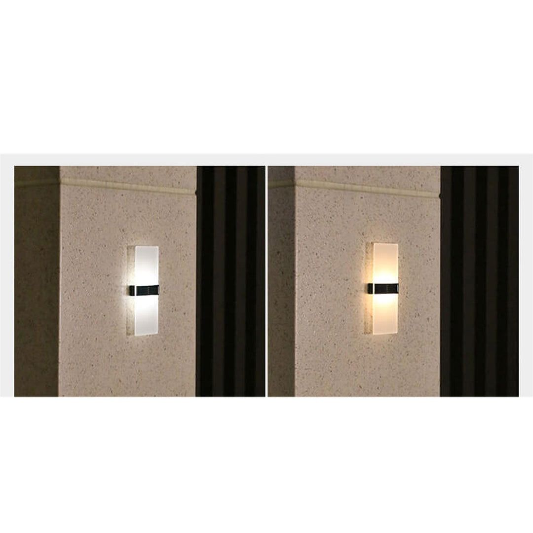 Lisslune | LumaZen Solar LED Wall Lamp | Weatherproof | Solar Powered Outdoor Lighting | Garden & Patio Decor