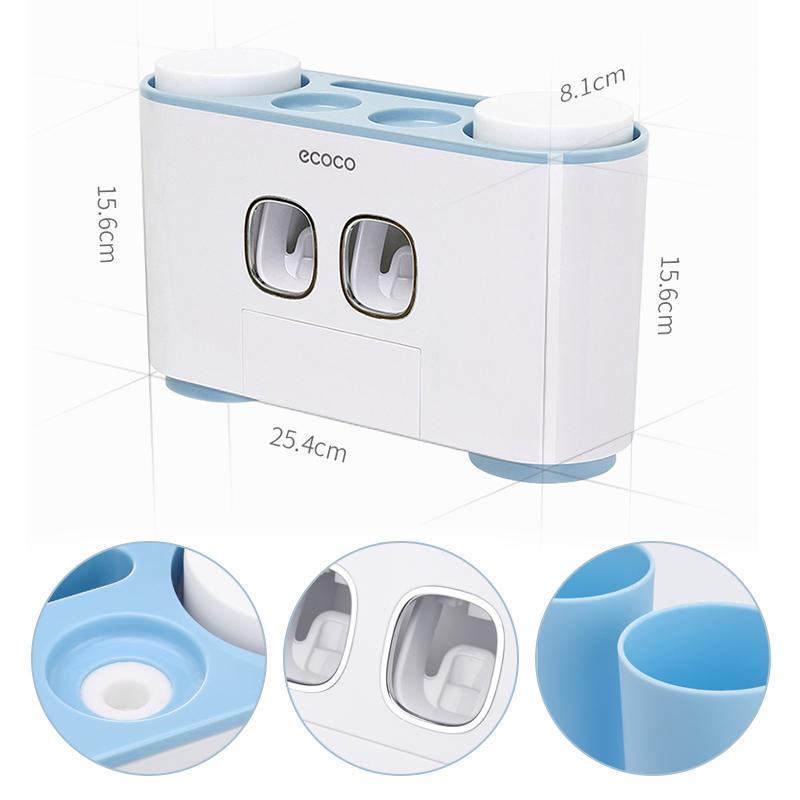 Lisslune | Automatic Toothbrush Holder and Toothpaste Dispenser Set