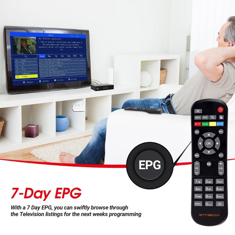 Lisslune | V7 S5X Freeview Box Recorder – HD TV Recording Device with Built-in Freeview