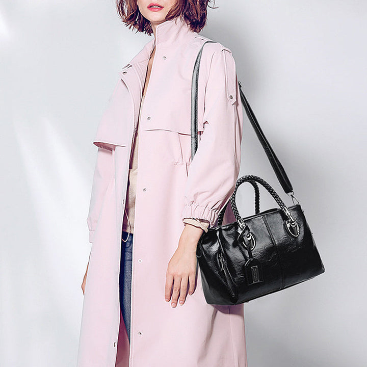 Lisslune | New handbags made of oil wax leather Boston, large tote bag made of soft leather
