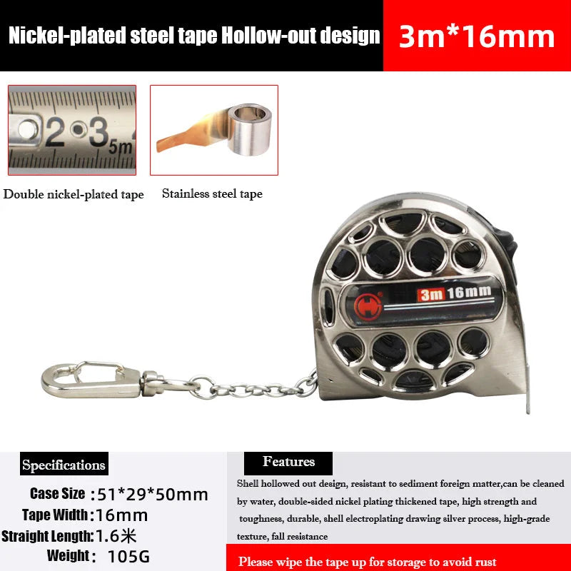 Lisslune | Stainless Steel Corrosion Protection Telescopic Measuring Tape