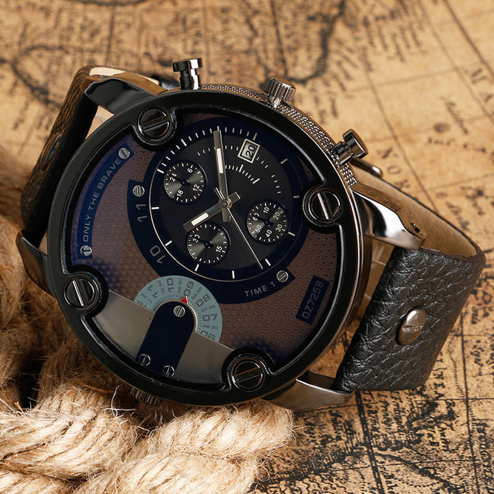 Lisslune | Men's Fashion Large Dial Style Steel Band Watch