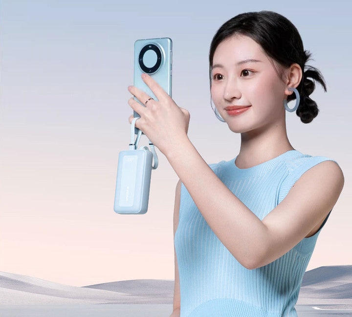 Lisslune | 2024 New Fast-Charging Power Bank, 20,000mAh High Capacity with Built-In Cable