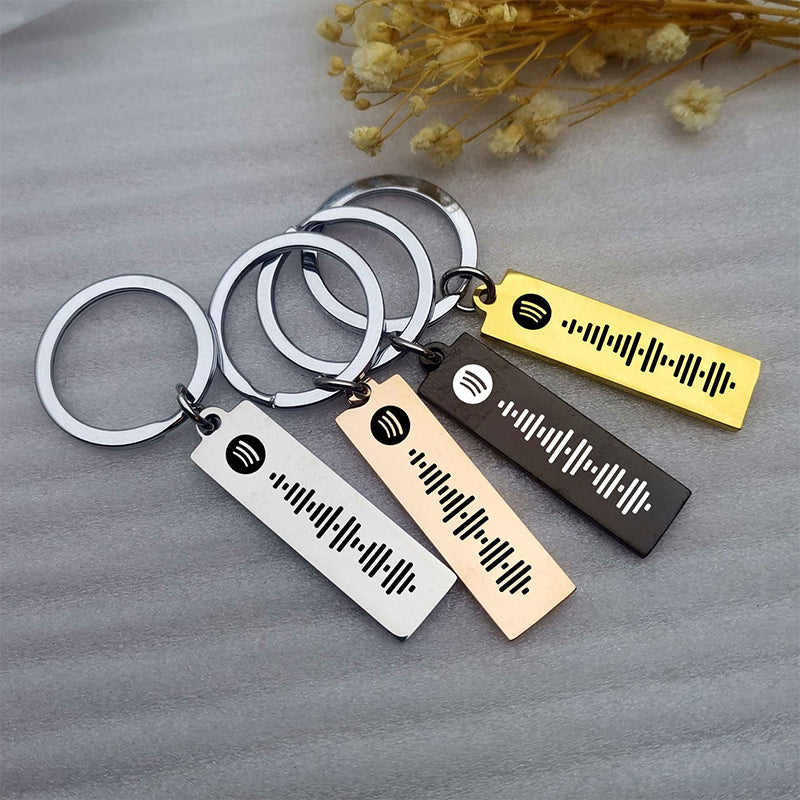 Lisslune | Music Code Plaque Keychain