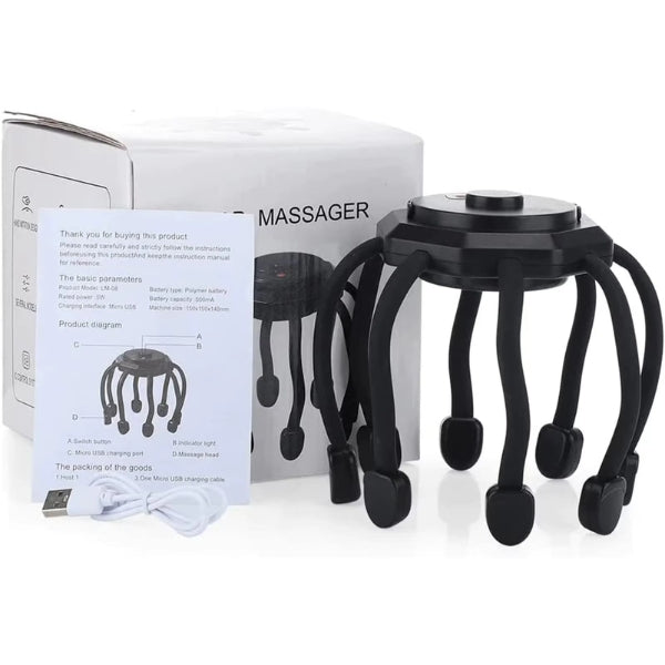 Lisslune | Electric Octopus Head Massager - Best Head Massage Machine with Vibration Therapy