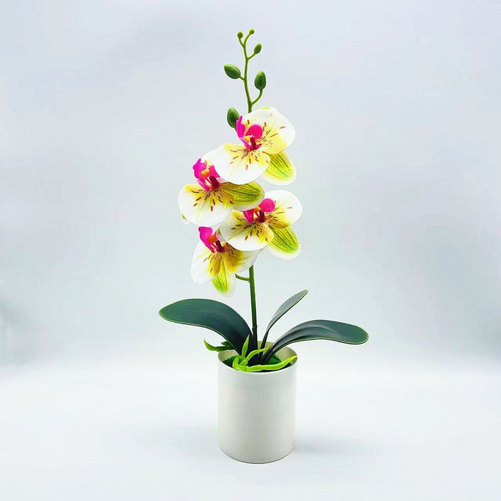 Lisslune | Artificial Orchid Flower – Decorative Artificial Plant for Living Room and Table Decoration