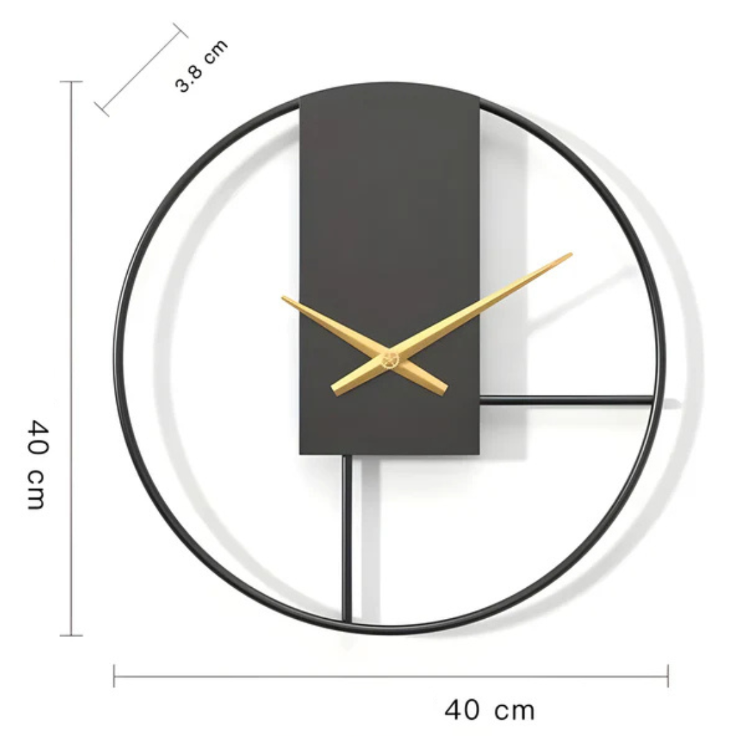 Lisslune | Aurum | Minimalist Silent Wall Clock – Stylish Large Decorative Timepiece