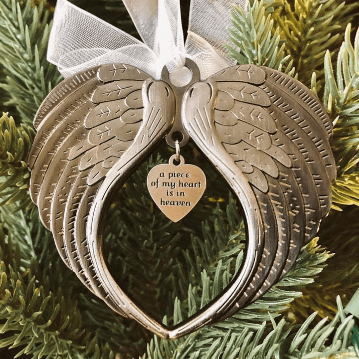 Lisslune | 🎄Christmas Tree Memorial Ornaments Angel Wings Bell Hangings Hanging Decoration