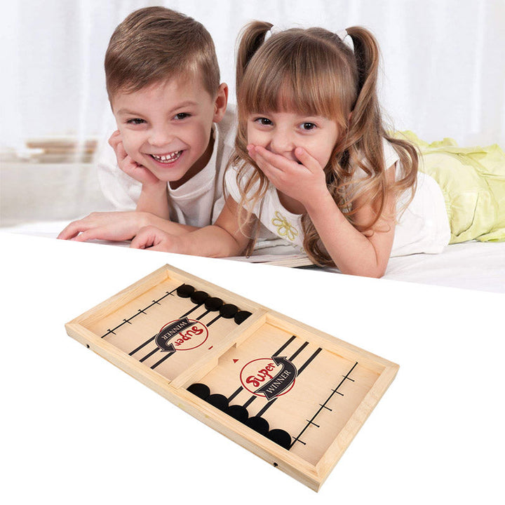 Lisslune | – Reversible Sling Puck Board Game Double-Sided for Family