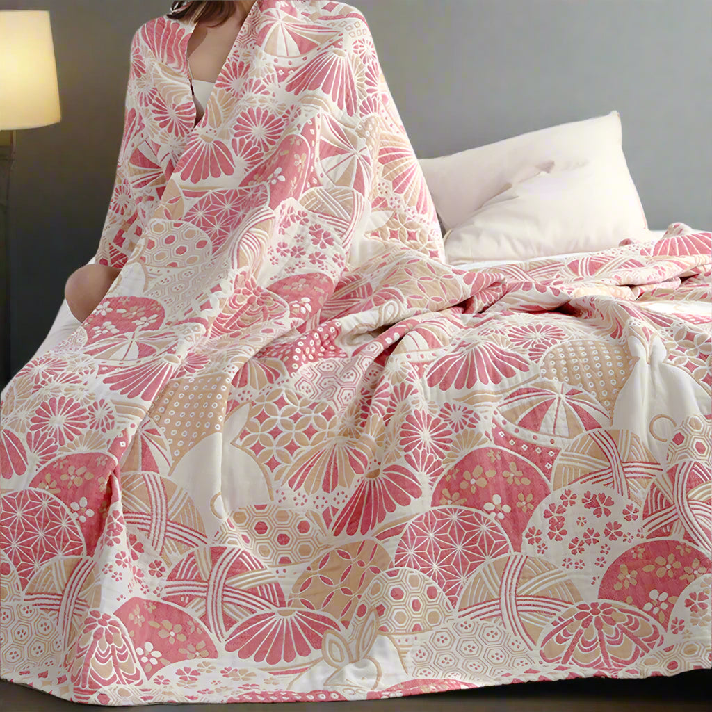 Lisslune | Joyful Haven Four-Layer Cotton Blanket