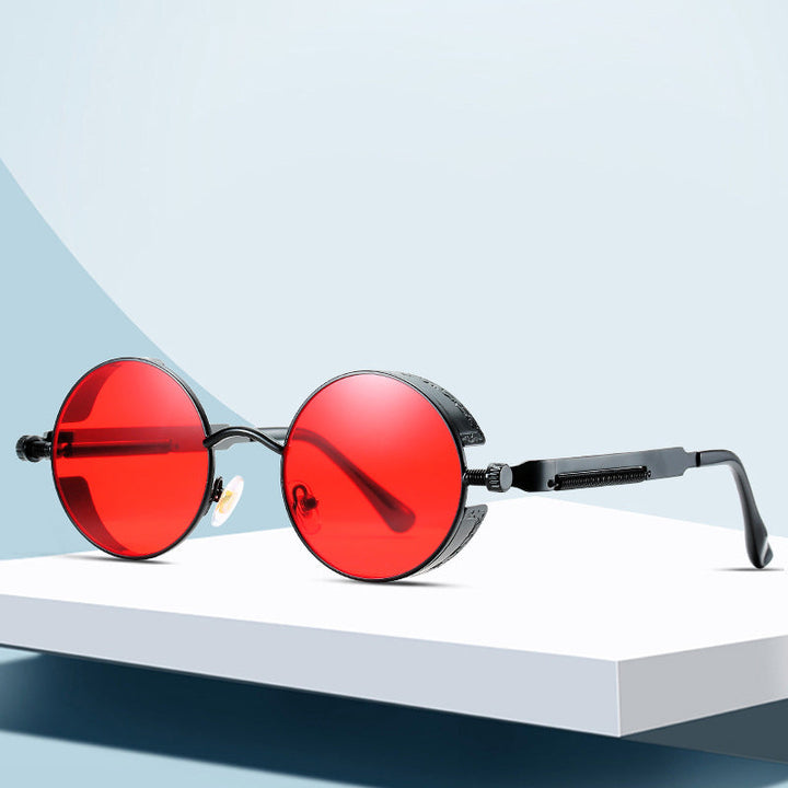 Lisslune | Sunglasses Steampunk Round Lens Metal Frame Unisex Glasses