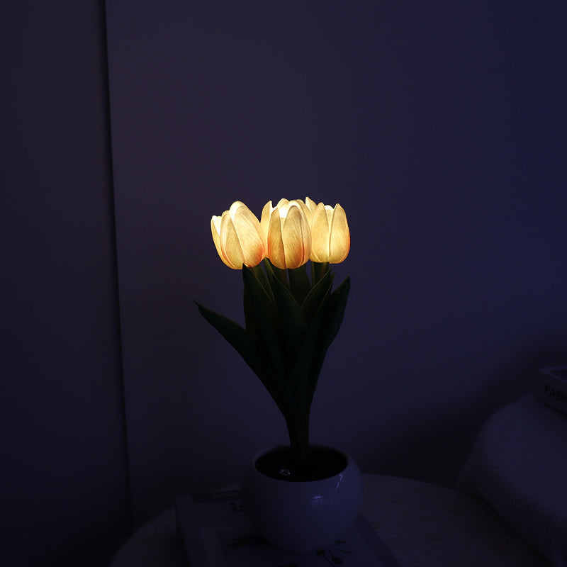 Lisslune | LED Tulip Nightstand Lamp Flower Table Lamp
