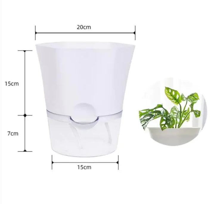 Lisslune | Plant pot with water reservoir – Self-watering flower pot for houseplants