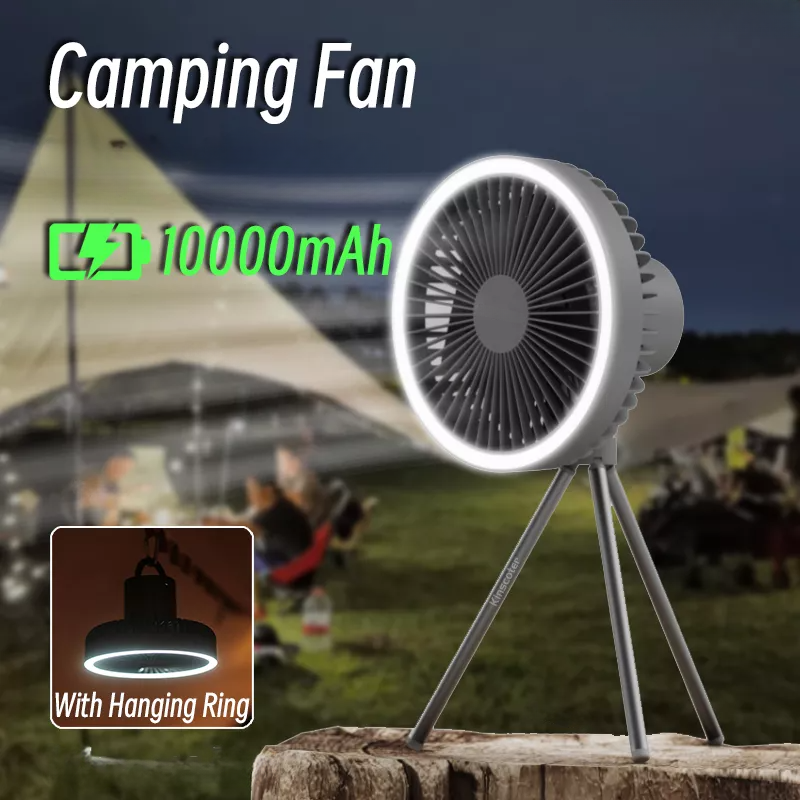 Lisslune | Portable Rechargeable Fan with LED and Built in Power Bank