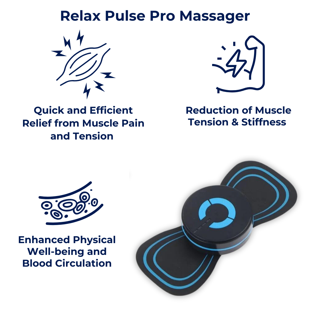 Lisslune | Deep Tissue Pulse Pro Massager with Heat Therapy for Muscle Relief and Relaxation at Home or Office