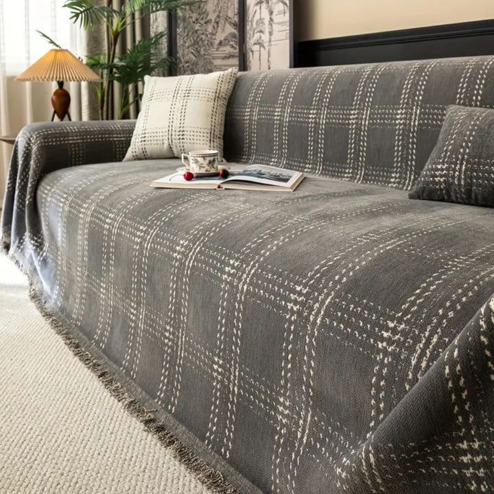 Lisslune | Chesterfield Plaid Sofa Cover